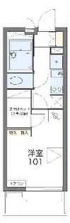 レオパレスウイング元城A【2階】の間取り