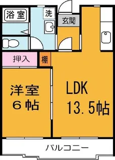カネエーズ千現【4階】の間取り
