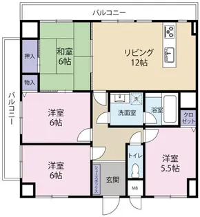 トーカンマンション泉町【2階】の間取り