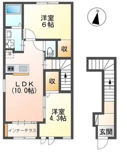 ラグーザI【2階】の間取り