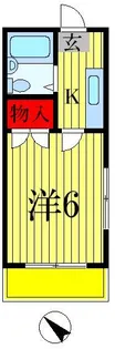 スキッパーハイツ【1階】の間取り