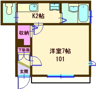エスポワール・セレ【1階】の間取り