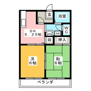 フレンズハイツA【1階】の間取り