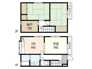 グリーンハイツB棟【1階】の間取り