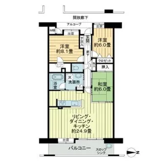 フローレンス東雲グランドアーク【3階】の間取り