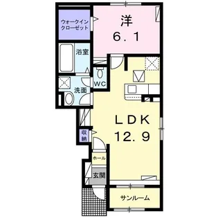 メゾン・ド・ソレイユ【1階】の間取り