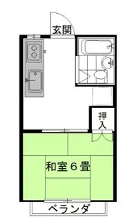 弐番館・飛龍B棟【1階】の間取り