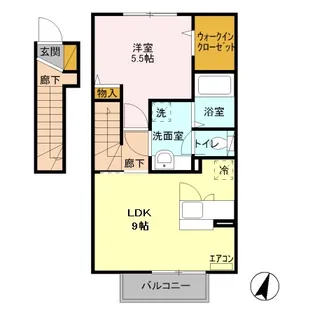 サニーフラット【1階】の間取り