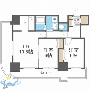 ティアラタワー中島倶楽部【5階】の間取り