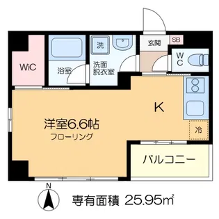 キュロコ門前仲町【3階】の間取り