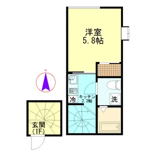 リーテンリュカ西新井【2階】の間取り
