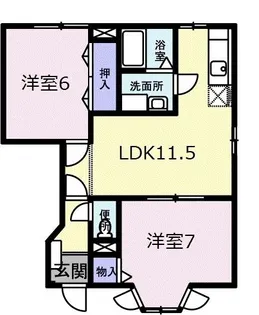 セトルエレガンB【1階】の間取り