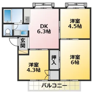 メゾン藤【1階】の間取り