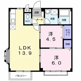 エルディム大町【2階】の間取り