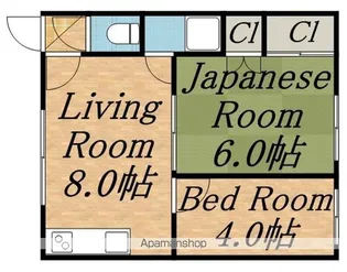 レジデンスゆき【2階】の間取り
