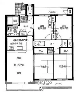入間扇町屋団地19号棟【5階】の間取り