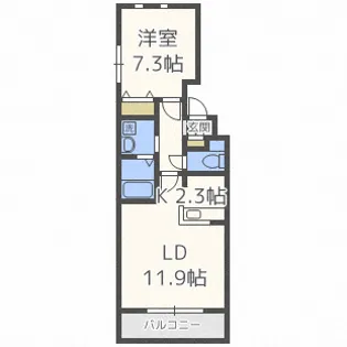 ポレールN30【3階】の間取り