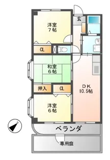 ルミエール藤ヶ丘【1階】の間取り