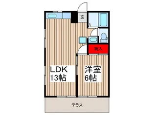 ノーブル柏【1階】の間取り