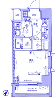 フェルクルール横浜新子安プレセダンヒルズ【7階】の間取り