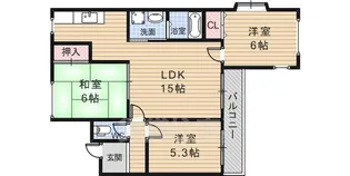 西小路ロイヤルシャトー【2階】の間取り