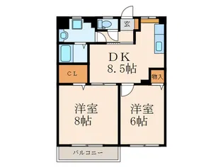 グレースヴィラ白銀【4階】の間取り