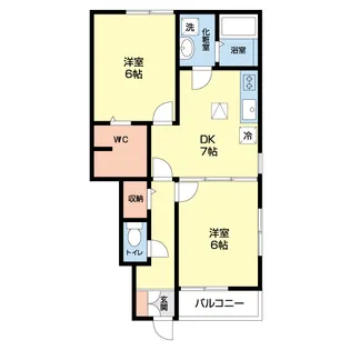 アベニュー高砂【1階】の間取り