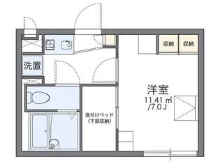 レオパレスカンパーニュ【2階】の間取り