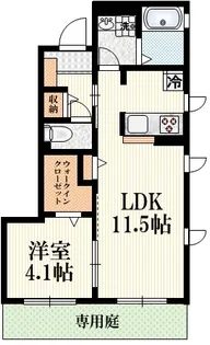 タウンフラッツあすなろ【1階】の間取り