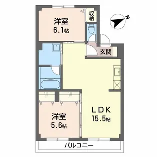 ドミール木綿台 A棟【2階】の間取り