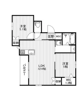 クラヴィコード【2階】の間取り