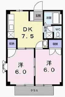 ロイヤルシャルム【1階】の間取り