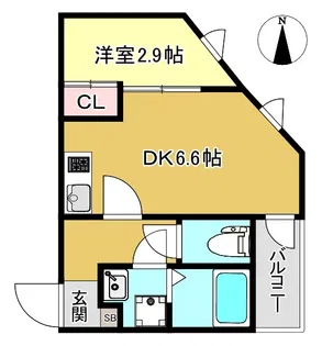 GRAND BRILLER西七条【4階】の間取り
