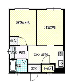 ウエンディ物部【1階】の間取り