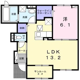 シャルマン【1階】の間取り