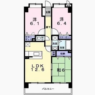 アレーグレ・S【5階】の間取り