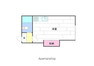 シャネル八軒B棟【1階】の間取り