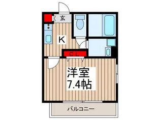 ウエストガ-デン南桜井【2階】の間取り