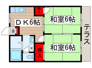 スカイハウジング【1階】の間取り