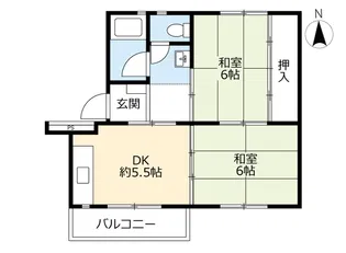 UR米本【2階】の間取り
