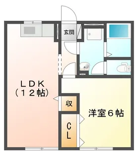 レイクサイドドミール【1階】の間取り