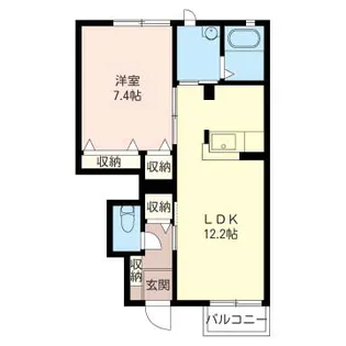 シャルマン B棟【1階】の間取り