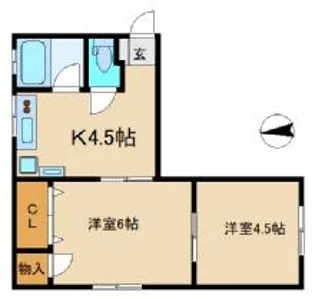 文化ビル【4階】の間取り