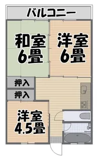サンコーポ谷山【3階】の間取り