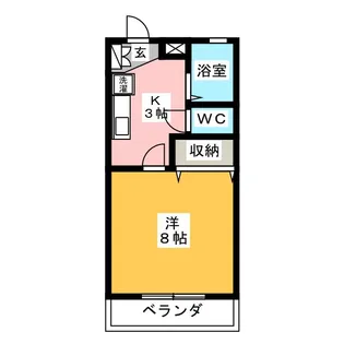 コーポプリデール【1階】の間取り