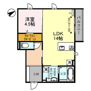 グランカーサ十三間町【2階】の間取り