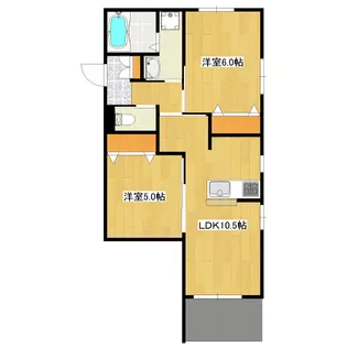クレドゥボヌール【2階】の間取り