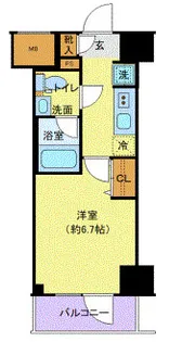 1Kの間取り画像