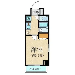 コンシェリア新宿ノースワン【7階】の間取り