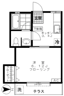 ハイツ柊【1階】の間取り